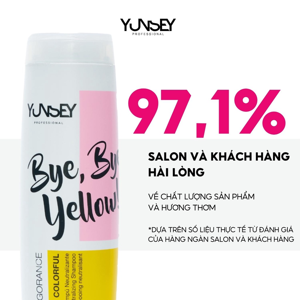 Dầu gội triệt ánh vàng Yunsey Bye Bye Yellow Shampoo 1000ml