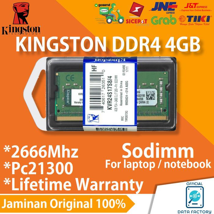 Bộ Nhớ Laptop Kingston Ddr4 Ram 4gb Sodimm 2666mhz Pc21300