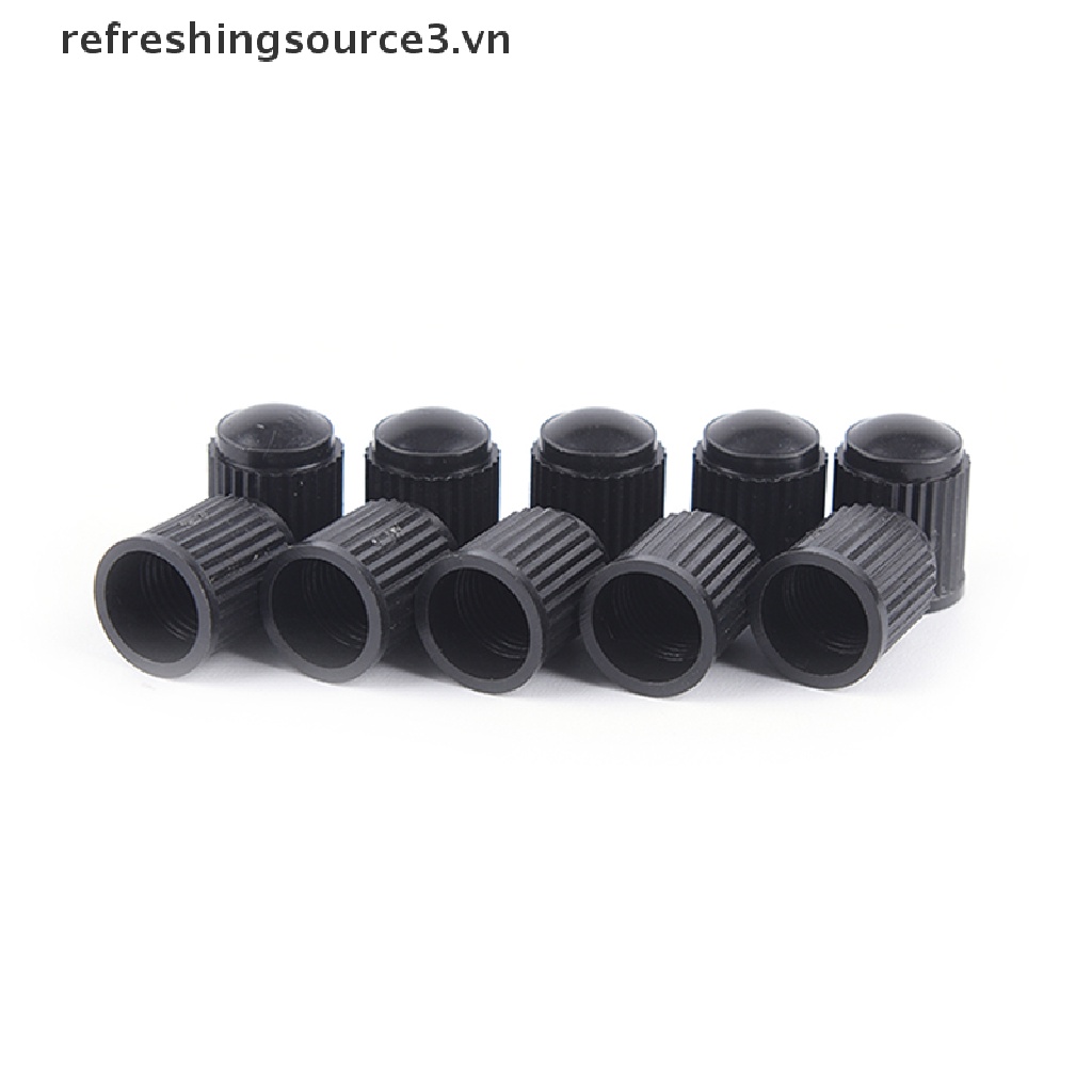 Bộ 100 Nắp Van Khí Bánh Xe Đạp / Xe Hơi Bằng Nhựa Màu Đen