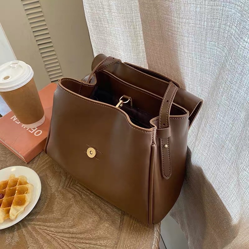 Túi xách đeo chéo nắp gập túi da hộp phong cách Ulzzang Hàn Quốc tunimestore-Túi