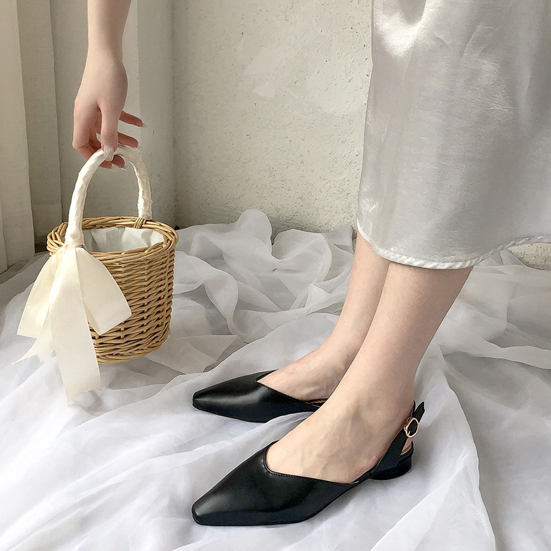 Giày Sandal Da PU Mũi Nhọn Thời Trang Mùa Hè Cho Nữ | BigBuy360 - bigbuy360.vn