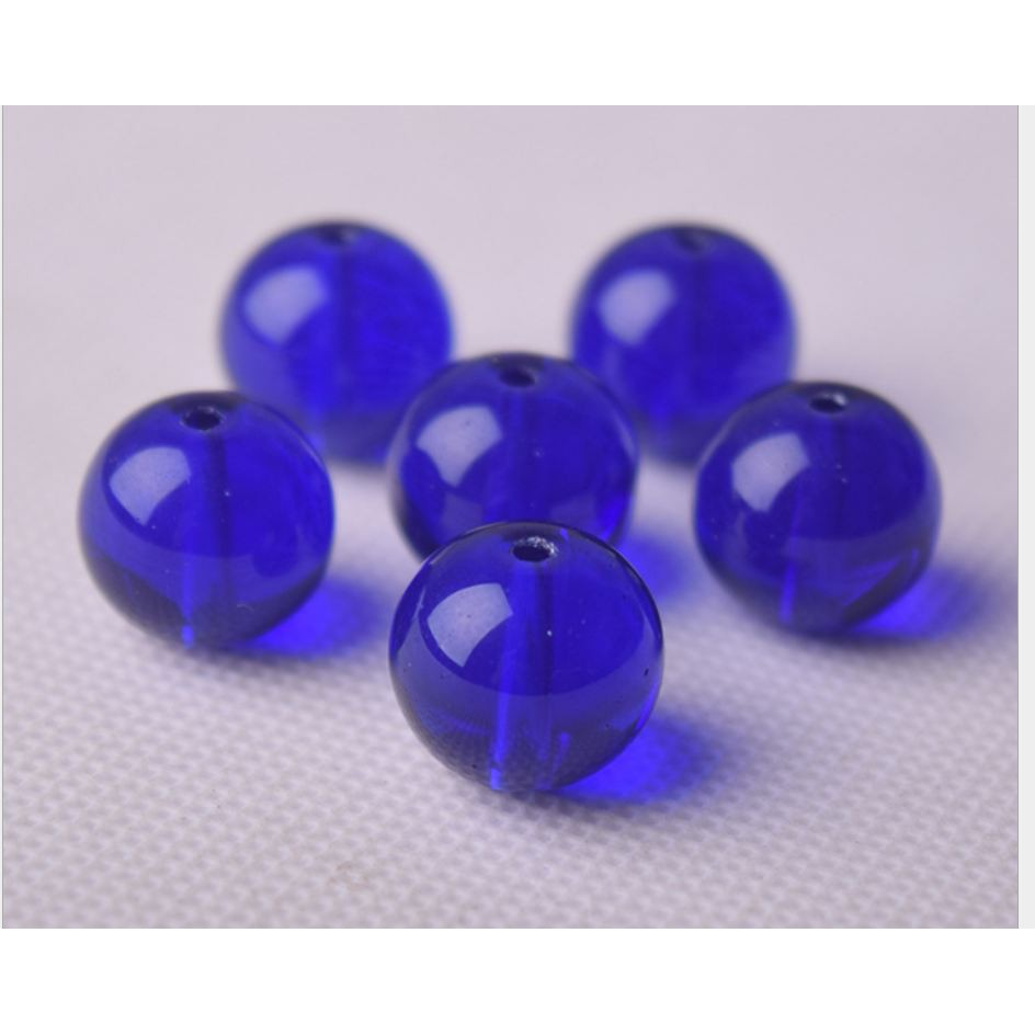 [Mã FAMAYFA giảm 10K đơn 50K] 50-100gam hạt đá màu xanh biển đậm làm vòng size 6-8-10-12-16mm | BigBuy360 - bigbuy360.vn