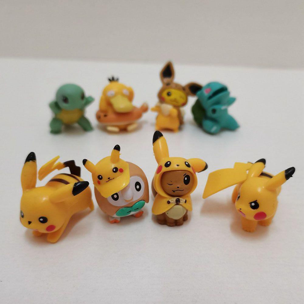 CLEOES Set 8 Mô Hình Đồ Chơi Nhân Vật Pikachu Đáng Yêu