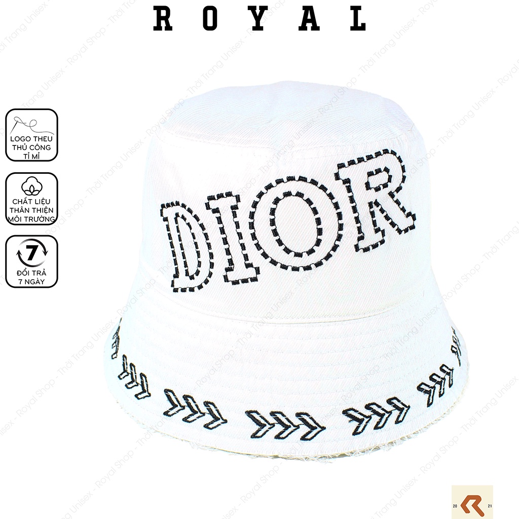 Mũ Bucket Nón Bucket Tai Bèo Vành Cụp Nam Nữ Dior Vải Kaki Cotton 2 lớp Unisex - Royal Caps