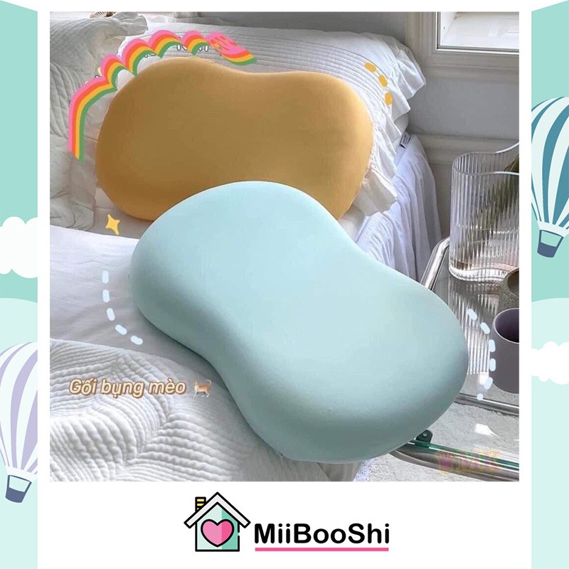 Gối ôm cho bé bà bầu gối bụng mèo tựa đầu giường siêu êm mềm mại đàn hồi tốt bảo vệ tốt đốt sống cổ MiibooShi TV555252