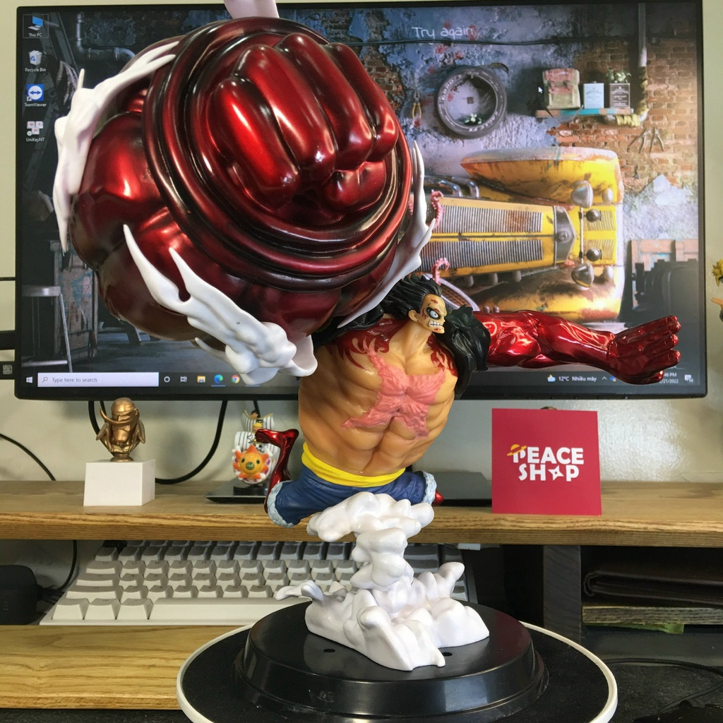 Mô Hình One Piece Luffy Gear 4 Wano 35Cm Giá Rẻ Mũ Rơm Figure Anime Manga Decor Trang Trí Bàn Học Bàn Làm Việc MH56