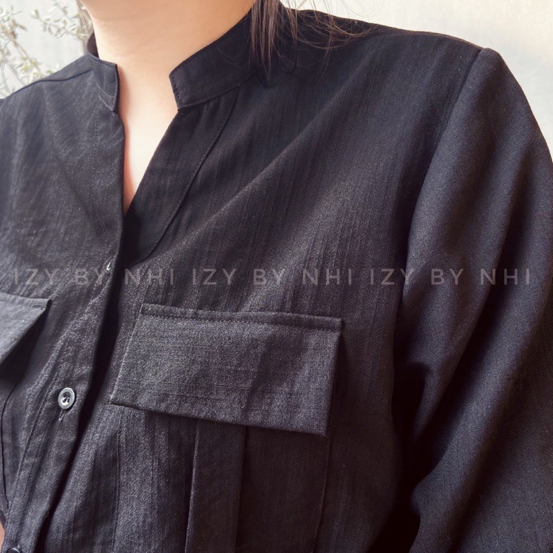 ÁO SƠ MI CỔ TÀU BIGSIZE THIẾT KẾ - IZYBYNHI | BigBuy360 - bigbuy360.vn