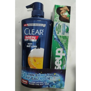 Date 25/03/23 Tặng Kem Đánh Răng Close Up 180g- Dầu Gội Clear Men Beer - Bia 650g
