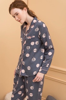 Bộ mặc nhà pyjama lụa thỏ