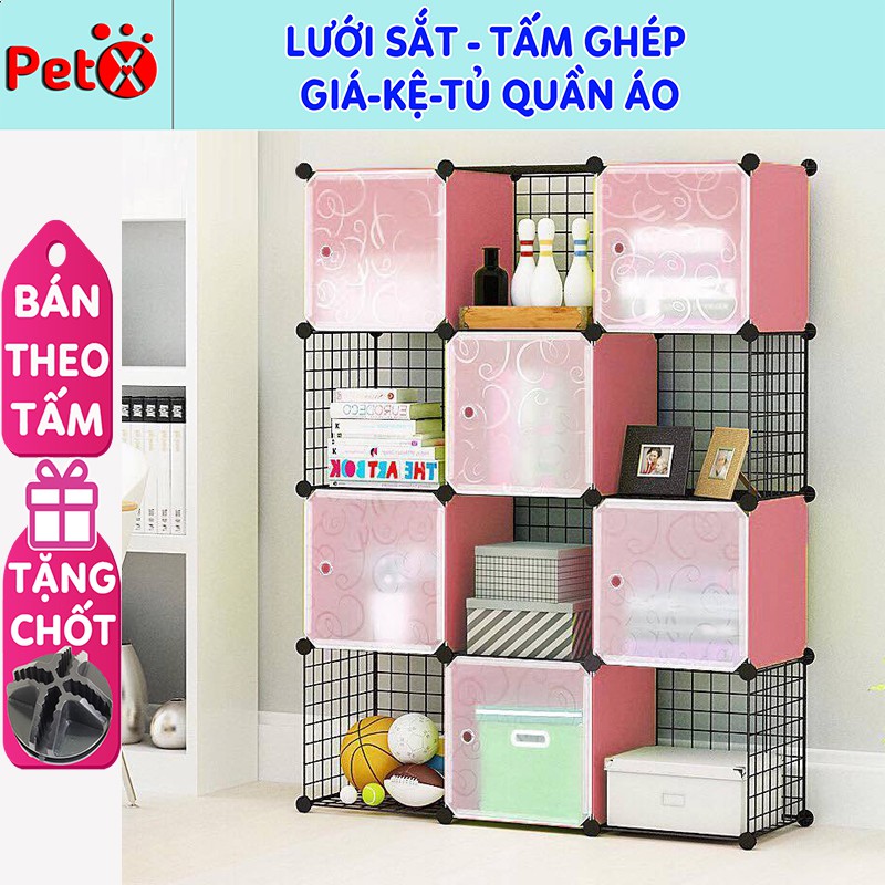 Tấm Nhựa Ghép (nhiều màu) 35x35cm Dùng Cho Tủ Ghép, Làm Quây Chuồng Thú Cưng, Chó, Mèo TẶNG 2 CHỐT/TẤM