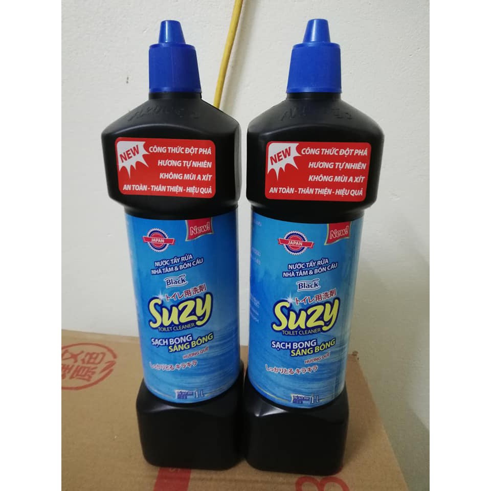 Nước Tẩy Rửa Bồn Cầu Cao cấp SUZY 1L - Không mùi axit - không độc hại, khó chịu - Hương quế nhẹ nhàng.