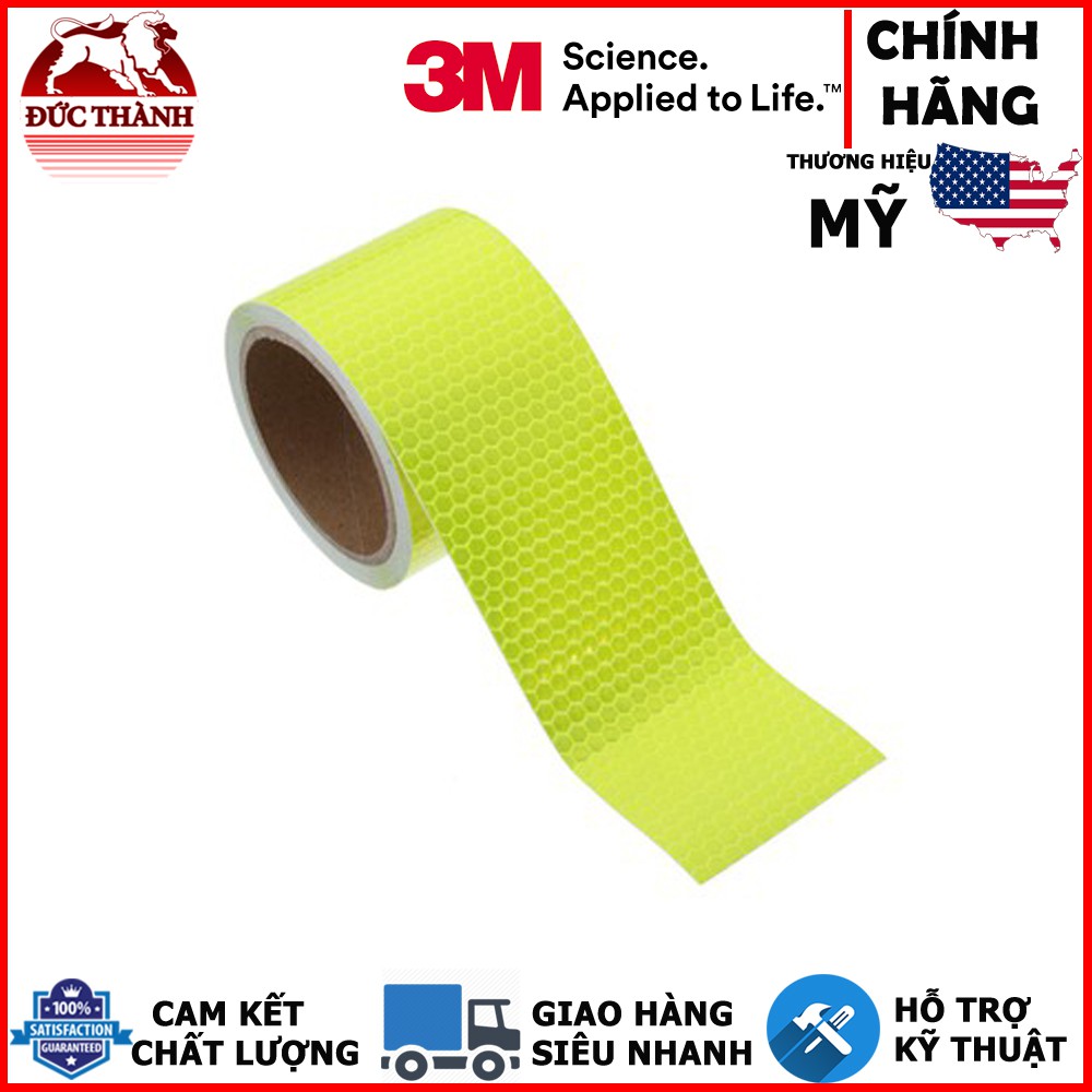Băng keo phản quang kim cương 3-M 4083 Diamond Grade DG3 Reflective Sheeting 50mmx1m (Vàng Chanh) ducthanhauto