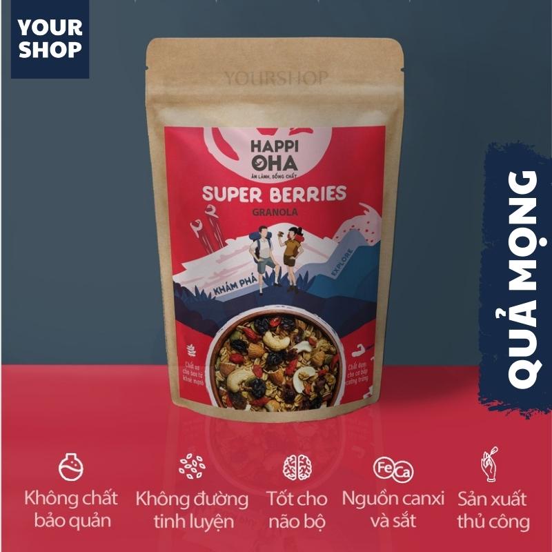 Ngũ Cốc Ăn Kiêng Granola SUPER BERIES - Yourshop - Hỗ trợ giảm cân - Ngũ cốc ăn sáng - 40g