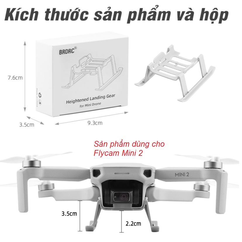 Giá đỡ hạ cánh cho Flycam Dji Mavic Mini / Mini 2 (Heightened landing gear) - Phụ kiện flycam