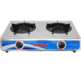 [ NỒI ĐỒNG CỐI ĐÁ ] Bếp Gas Đôi Mặt Inox Namilux + Bộ Van Dây -Hàng Chính Hãng