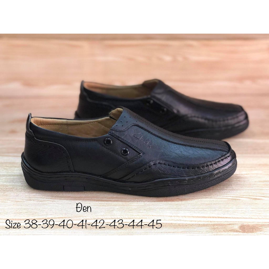 Giày lười nam da mềm Clarks - Bigsize