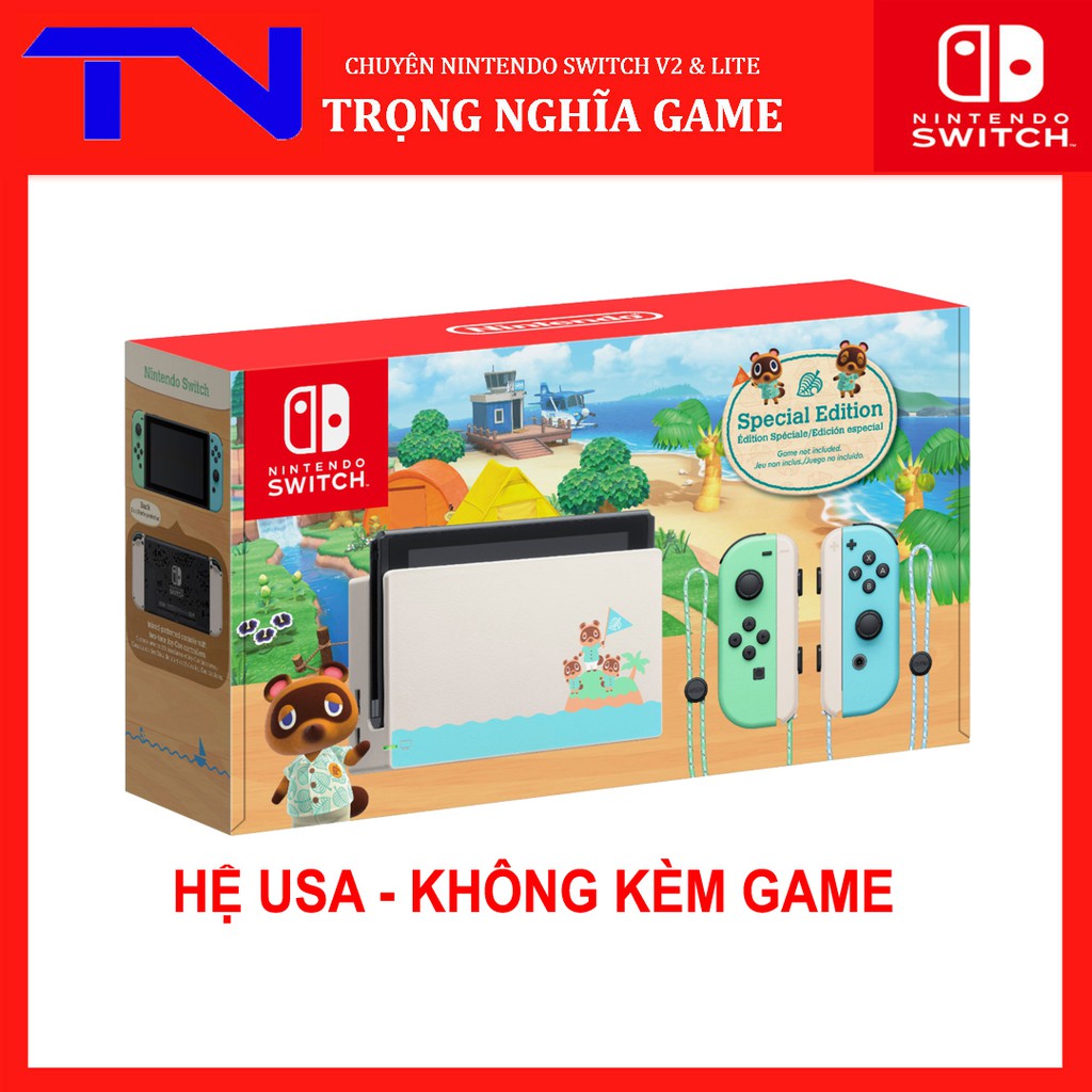 Máy Nintendo Switch Animal Crossing New Horizon Special Edition US [12 tháng bảo hành]+Tặng dán cường lực