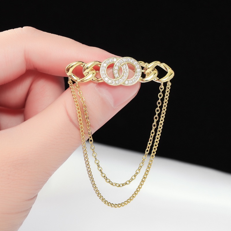 [Jiudolan] Trâm Cài Áo Dáng Dài Tua Rua Đính Kim Cương Giả Lấp Lánh Chống Chảy Xệ Phụ Kiện Cao Cấp Dành Cho Nữ