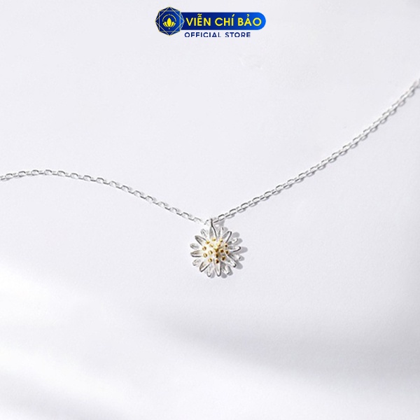 Dây chuyền bạc nữ hoa cúc Họa Mi chất liệu bạc 925 thời trang phụ kiện trang sức nữ Viễn Chí Bảo D400219X