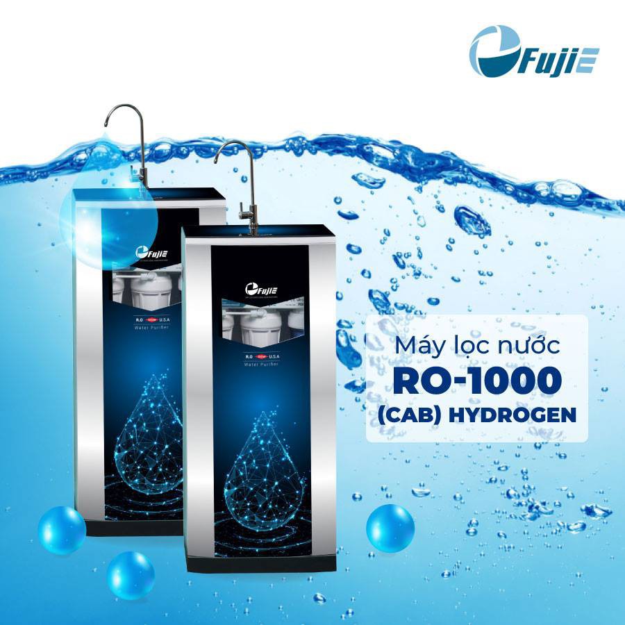 Máy lọc nước RO Fujie RO-1000 CAB HYDROGE (10 cấp lọc - Bao gồm tủ cường lực)