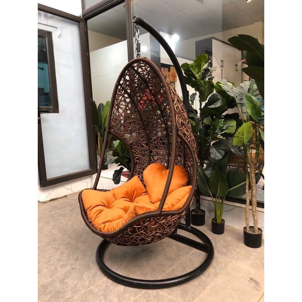 Xích Đu Đơn Giọt Nước, Chịu Trọng Lượng 250Kg ,Nệm Nhiều Màu, Trang Trí Phòng Khách, Phòng Ngủ, Sân Vườn, Ngoài Trời