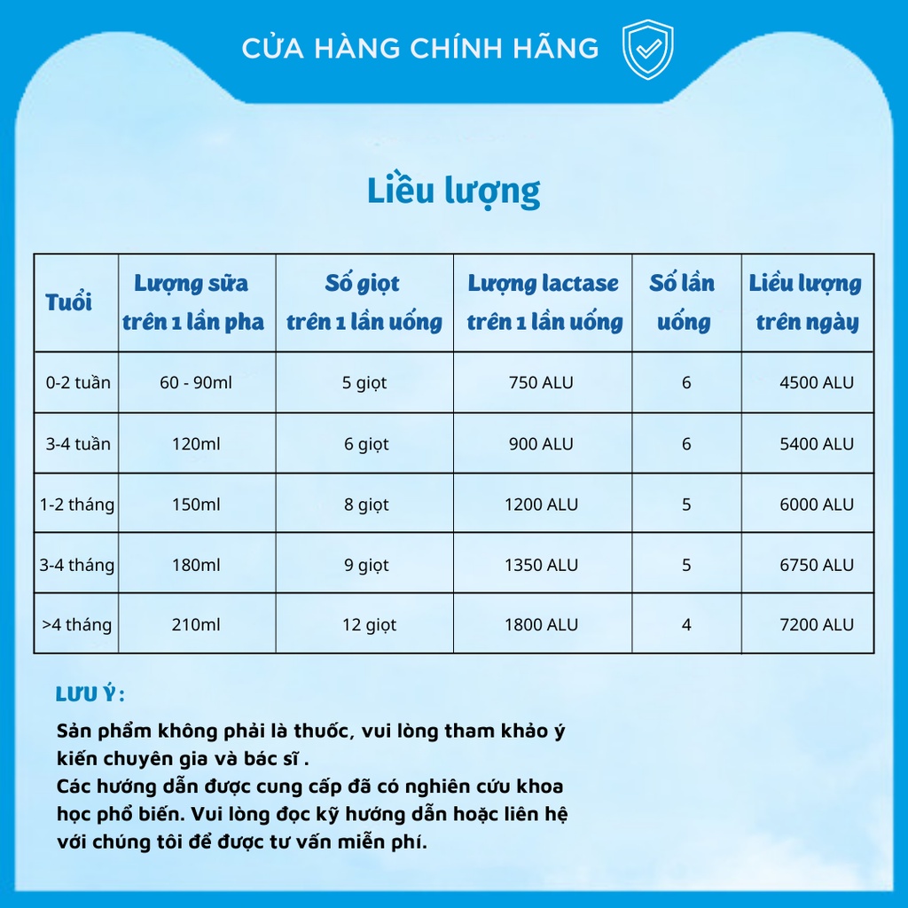 Enzym lactase  Easycol Baby cho trẻ bất dung nạp Lactose cải thiện tiêu hóa nhập khẩu Châu Âu dung tích 15ml