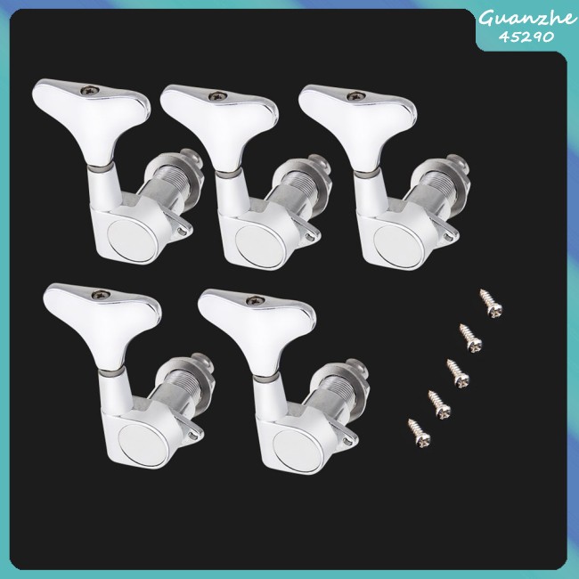 Electric Bass Tuning Pegs Tuners Machine Heads Knobs Set for Acoustic or String Bass Music Replacement Electric Parts Jazz Instrument Precision