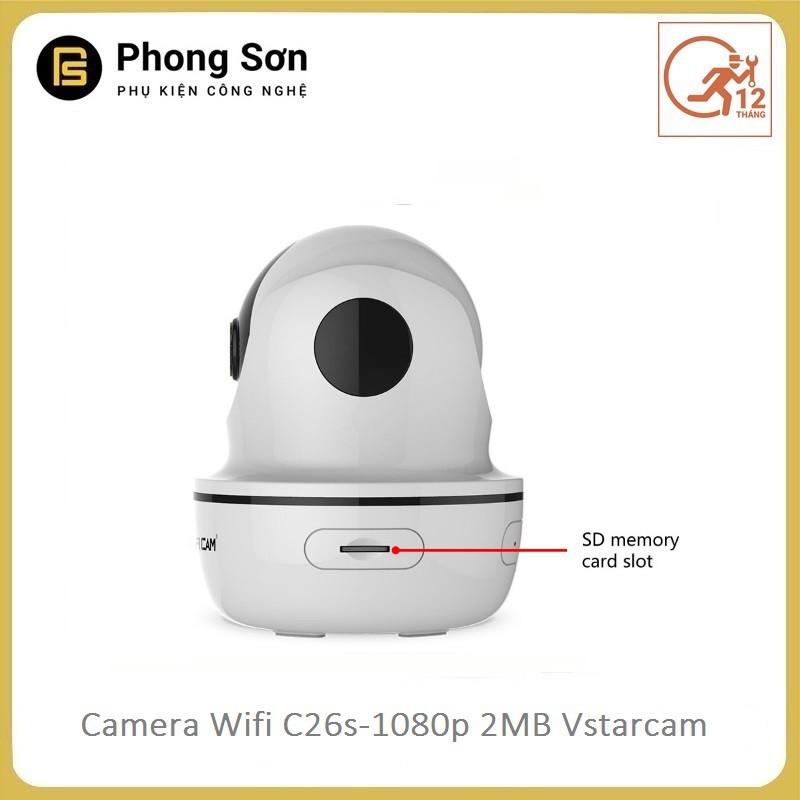 Camera wifi IP Vstarcam C26s Full HD 1080P , Bảo hành 12 tháng | BigBuy360 - bigbuy360.vn
