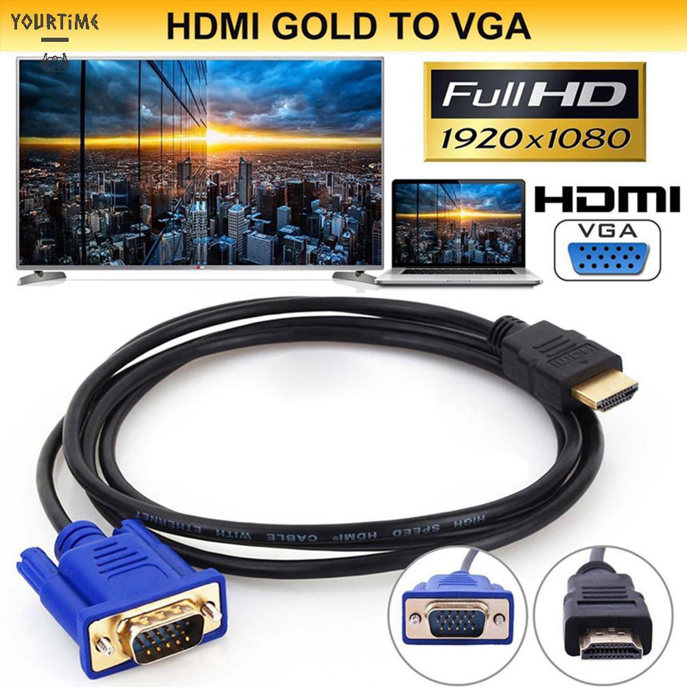Cáp Chuyển Đổi Từ Cổng HDMI Sang Vga 1080p Dài 1.8m Tiện Dụng