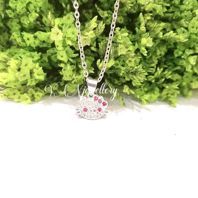 Dây chuyền bạc trẻ em , treo mặt mèo kitty rất đáng yêu - TÂN BẠC STORE