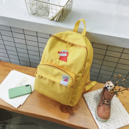 Korean Backpack Embroidery Version Couple School Backpack Students SPAO X Crayon Shinchan Bear Bag