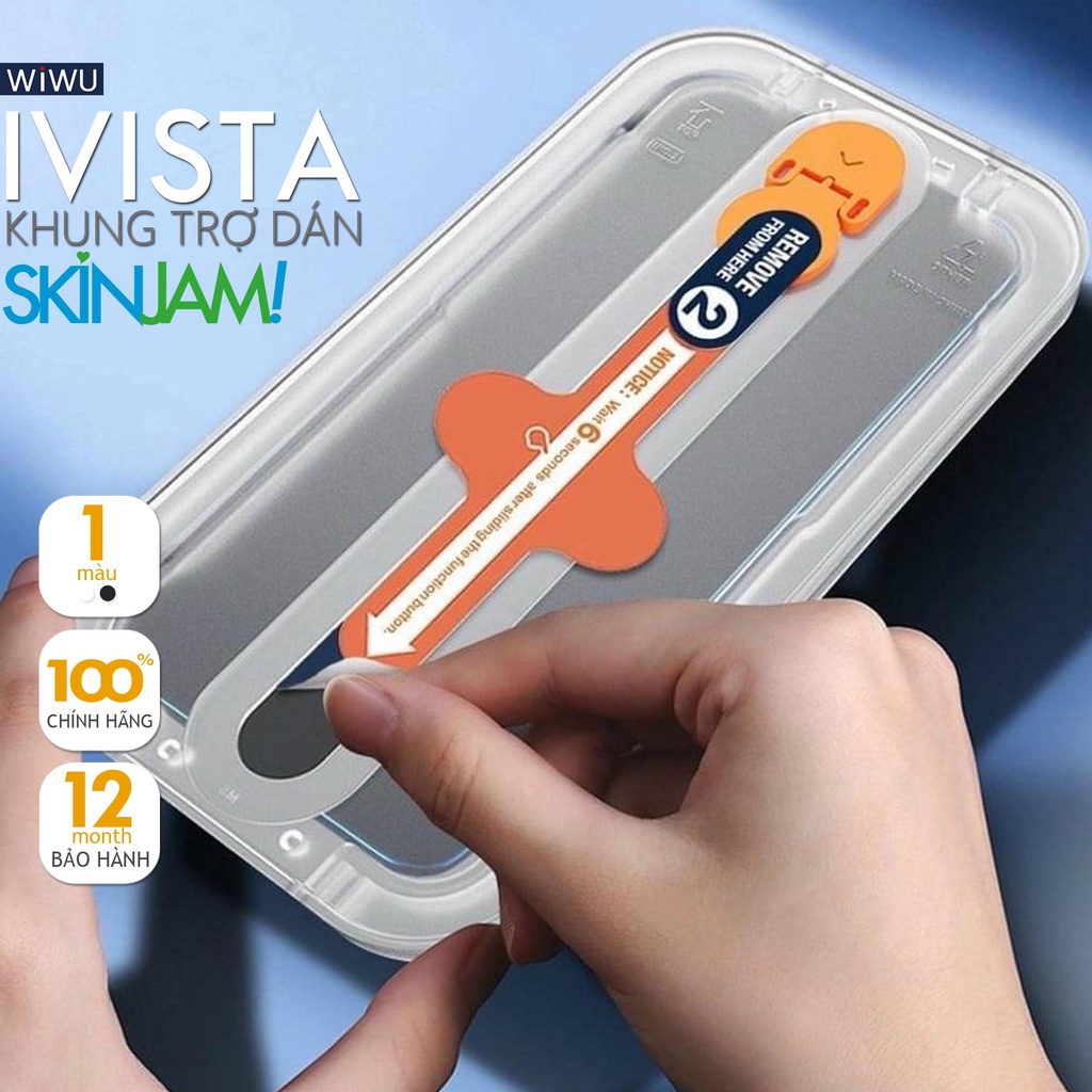 Kính Cường Lực Wiwu Ivista Super Hardness Glass Cho IP 13 Và 14 Chống Bụi Màng Loa, Kèm Khung Trợ Dán