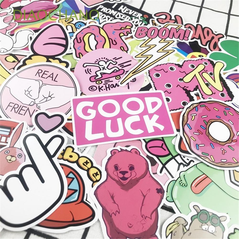 50/60 chiếc Vinyl PVC Văn phòng phẩm DIY Craft Cartoon Photo Laptop Hành lý Dán