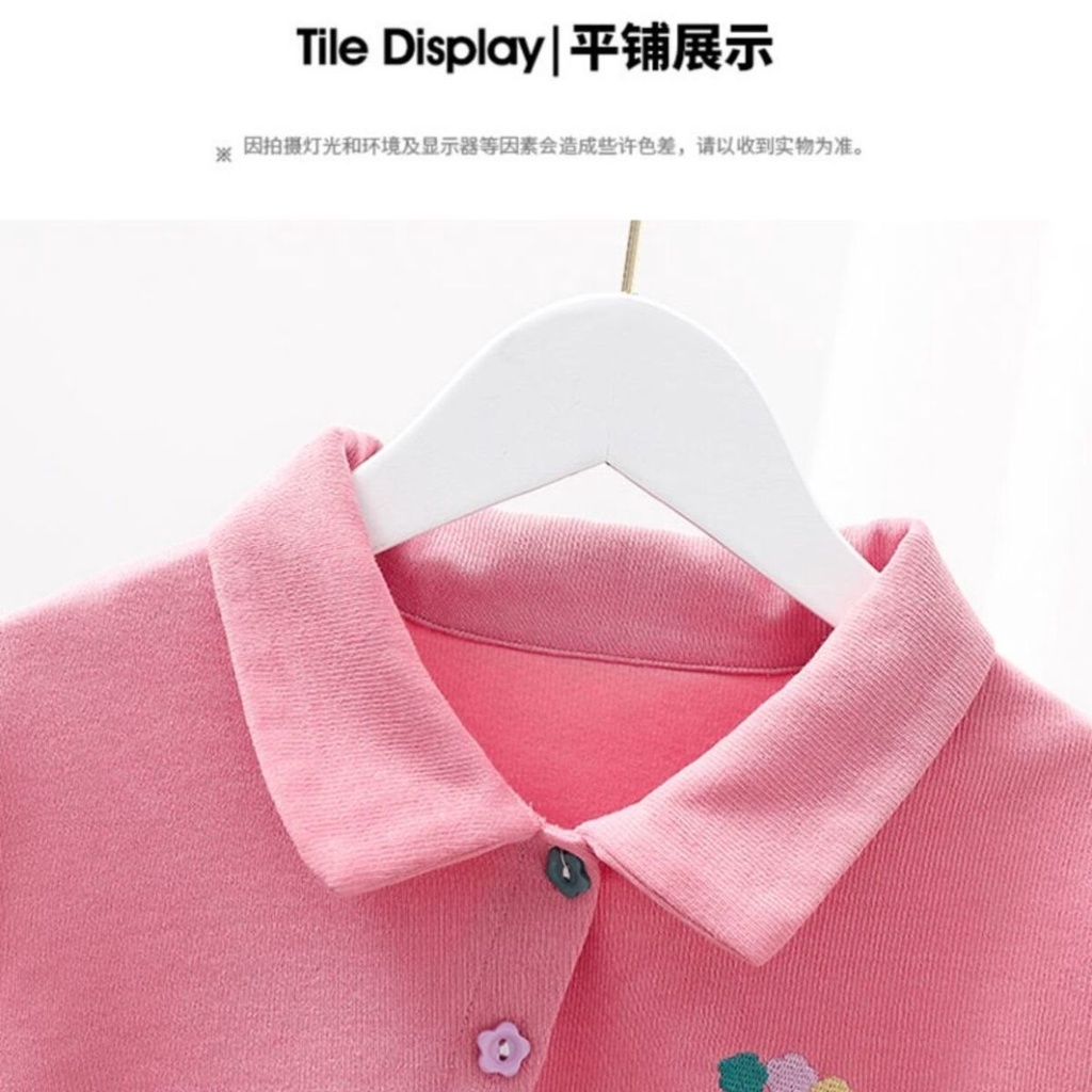 Áo Thun Polo Tay Ngắn Bằng Cotton Nguyên Chất 2022 Thời Trang Mùa Hè Hàn Quốc Dành Cho Bé Gái