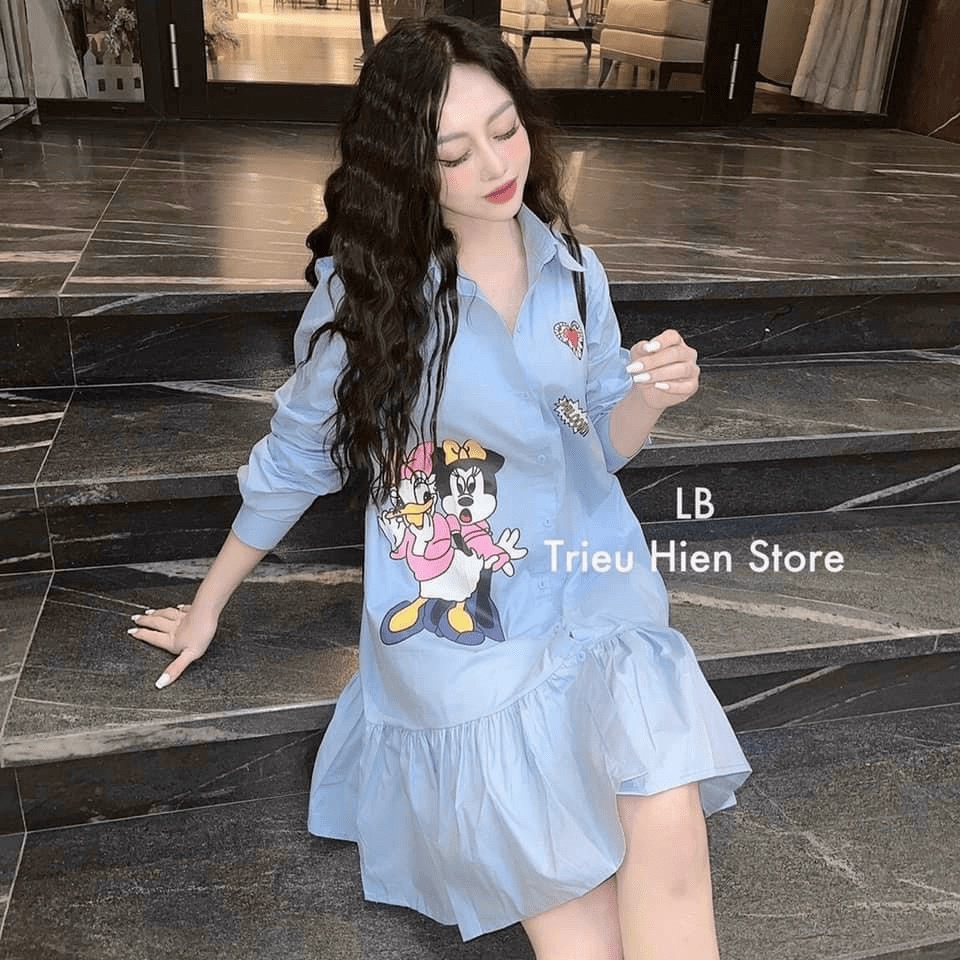 ĐẦM  SUÔNG SƠ MI THANH LỊCH CÁ TÍNH SÀNH ĐIỆU THỜI TRANG HÈ