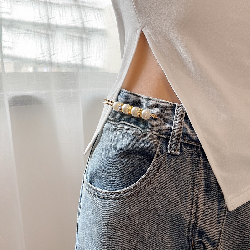 Set 2-6 Ghim Cài Áo Đính Ngọc Trai Nhân Tạo Thời Trang