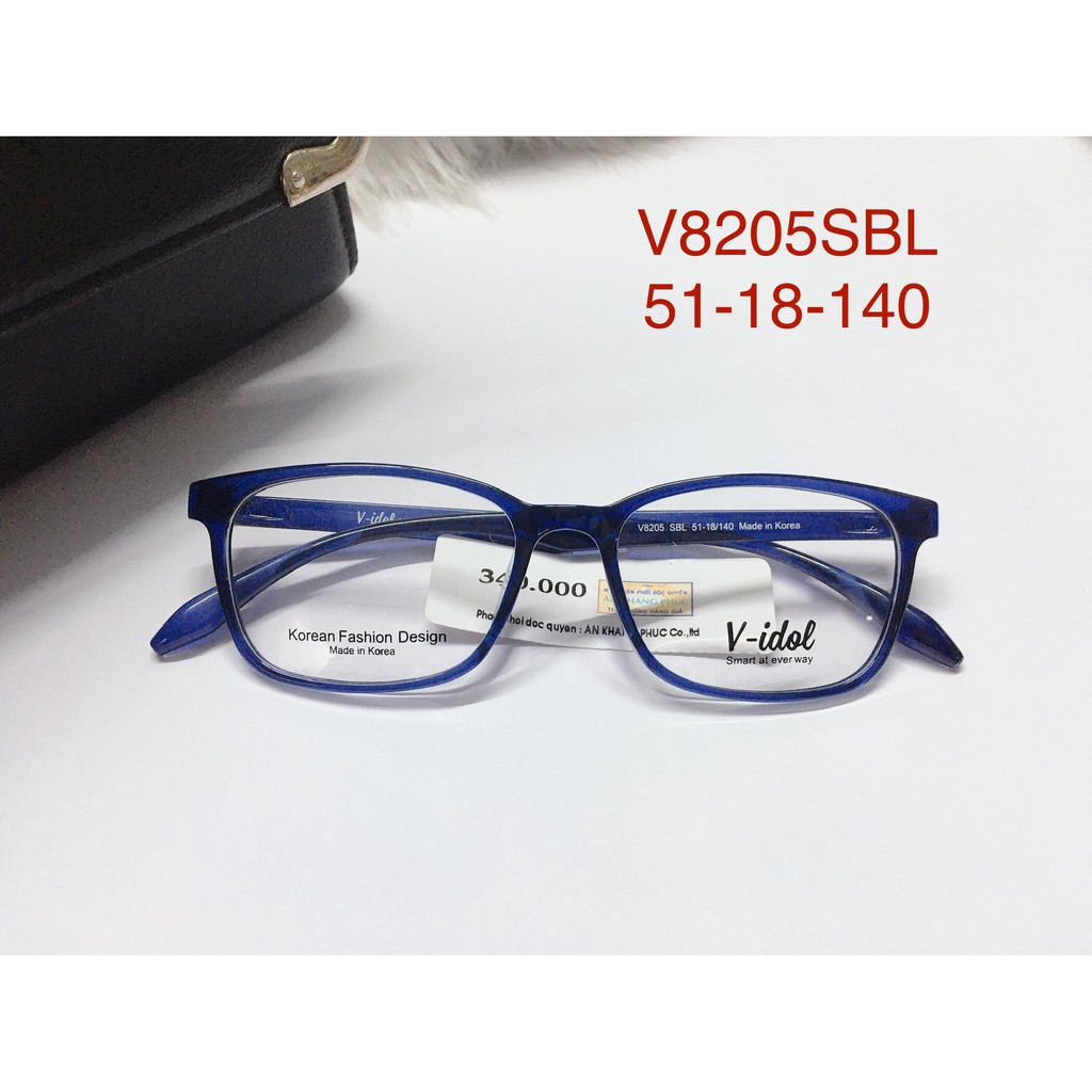 Gọng kính V Idol V8205SBL màu xanh- gọng kính nhựa chính hãng Hàn Quốc- tặng hộp