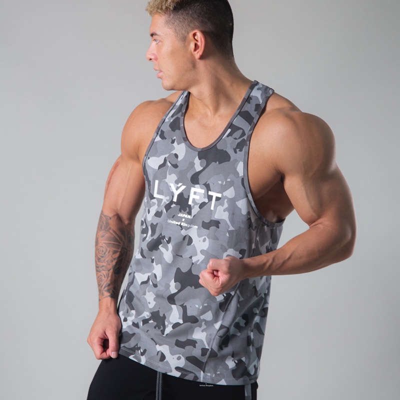 Áo Ba Lỗ Nam Họa Tiết Rằn Ri Chất Liệu Co Giãn Khô Thoáng Nhanh Size M-3XL