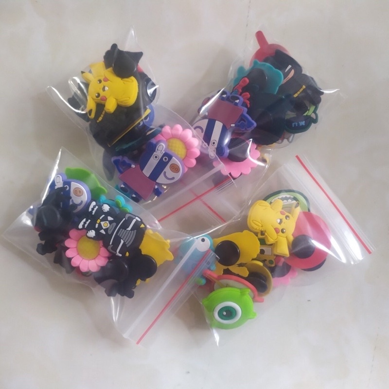 STICKER, JiBBITZ, CHARM 2D GẮN DÉP CROSS, DÉP CÁ SẤU, DÉP SỤC