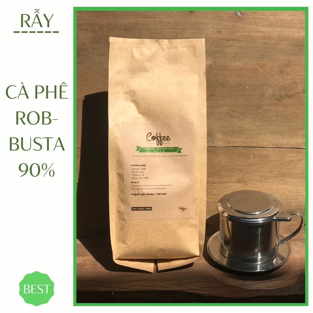 [500gram] Cà phê rang xay mộc Đaklak cao cấp lựa chín 90% hạt cà chín | BigBuy360 - bigbuy360.vn