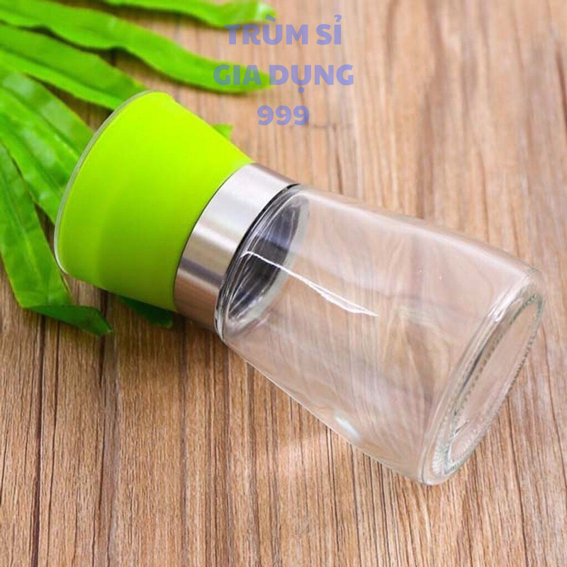 dụng cụ xay tiêu cầm tay bằng nhựa. lọ xay tiêu thủy tinh mini tiện dụng, dụng cụ xay tiêu