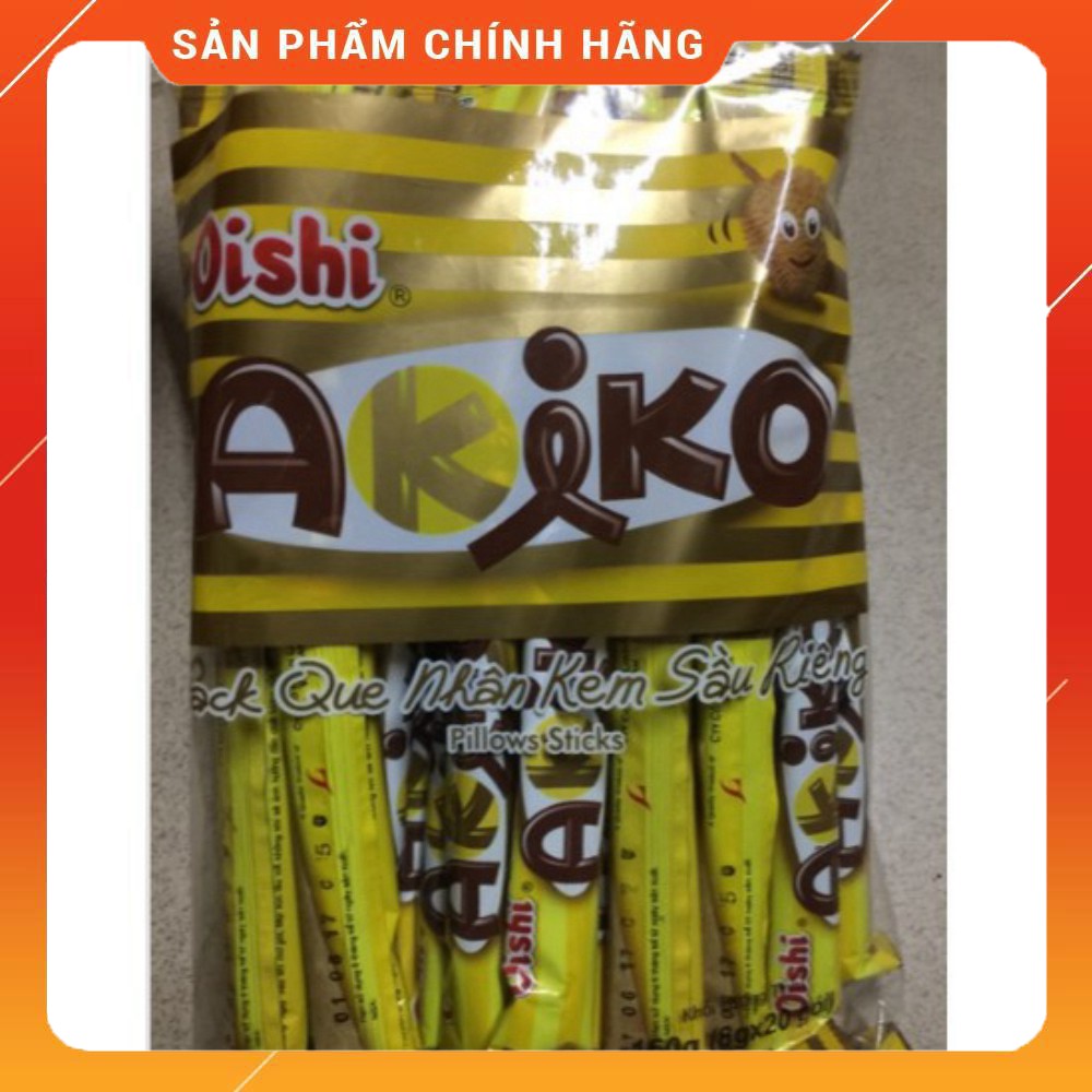 BÁNH QUE OISHI AKIKO VỊ SỮA/ CAFE MOKA/ SẦU RIÊNG GÓI 160G hong .