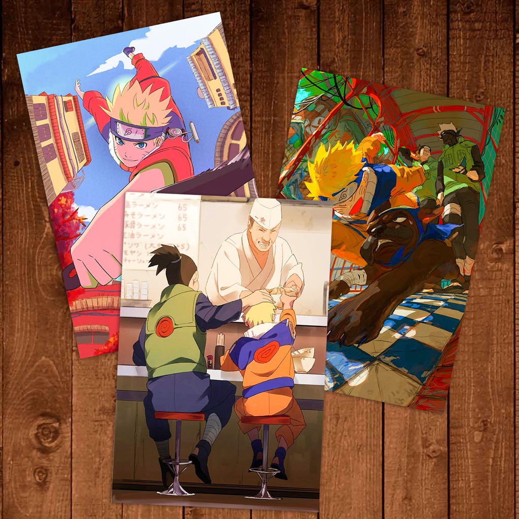 Naruto - Decal dán tường hình đứng kích thước 30x20 (cao x ngang).