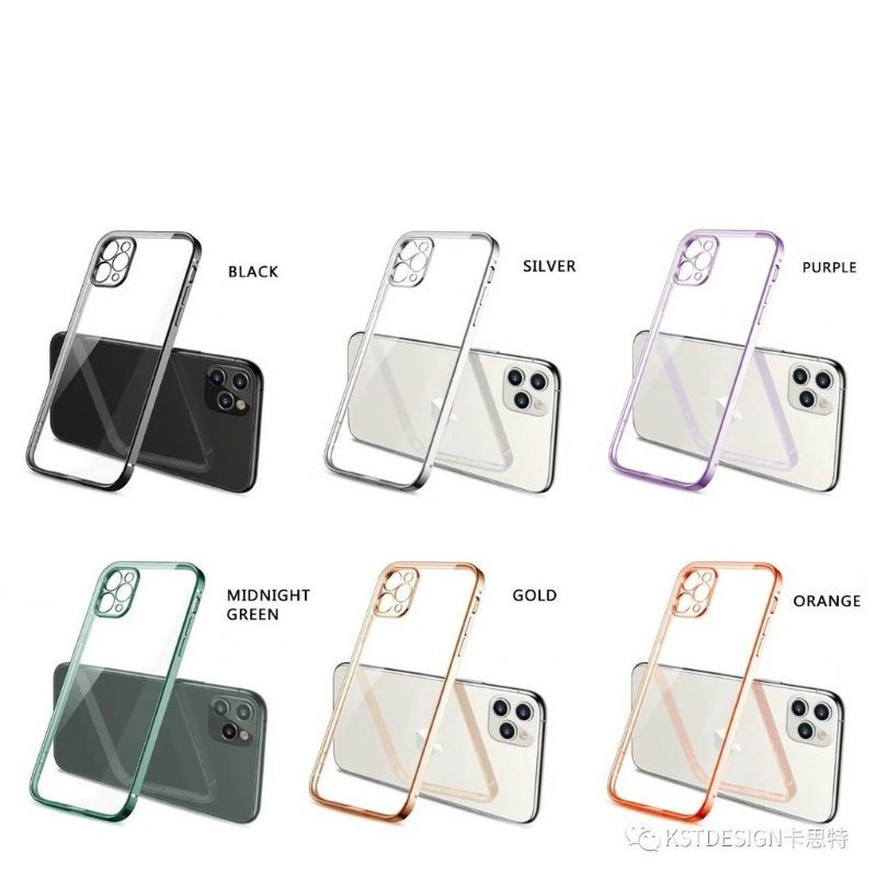 Ốp lưng trong viền màu KST DESING iphone Xs Max/Xs/X/8Plus/7Plus/7/8/SE/6plus/6s/6splus/6bảo vệ camera