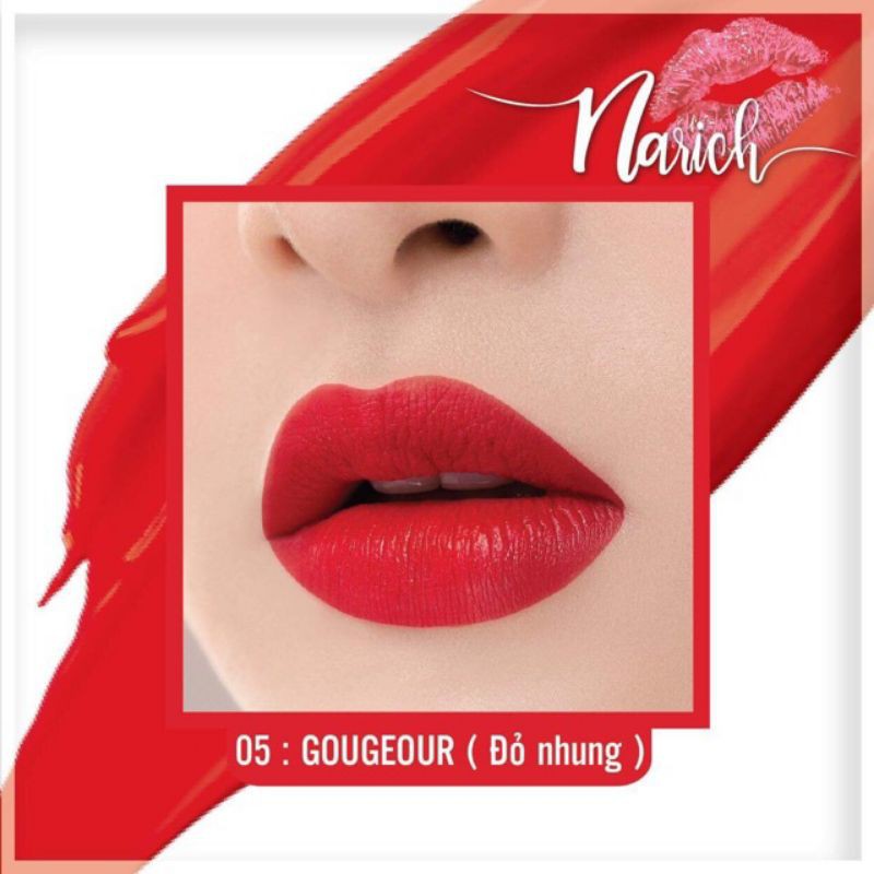 SON_NARICH_LIPTICK [đỏ cam , đỏ nhung , cam đất, hồng đất]