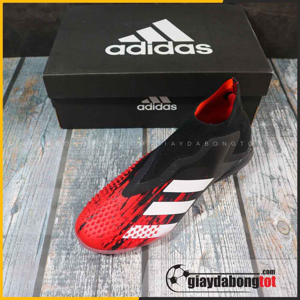 [Adidas giày]Giày đá banh không dây Adidas Predator 20+ TF màu đen đỏ | [Ảnh thật 100%] [Shop uy tín ?