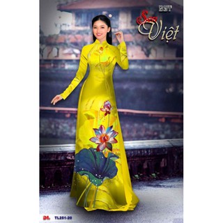 🌼Vải áo dài lụa 3D hoa chân đồng phục (đặt trước 4 ngày)🌸