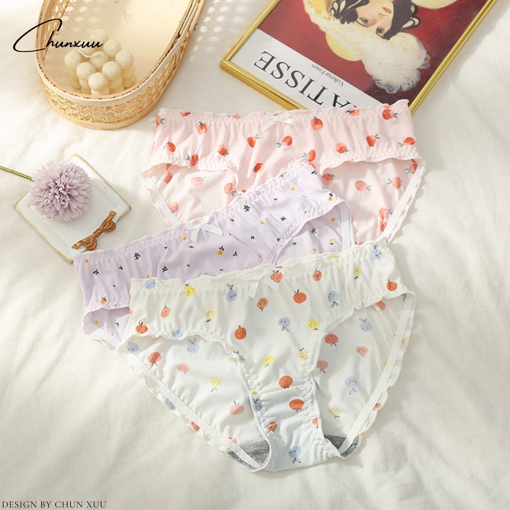 Quần lót nữ đúc su gân tăm Chunxuu, chất lanh siêu mát lạnh thiết kế họa tiết dễ thương - QC21
