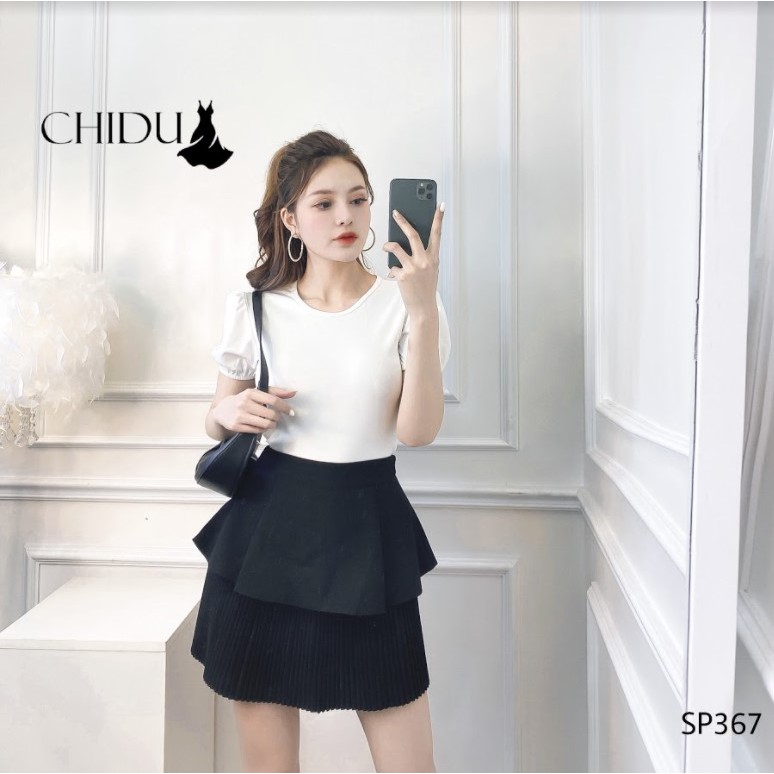 [ Mã WASTAPR giảm 10K đơn 50K] CHIDU Áo phông khoét lưng tay bồng SP367 | BigBuy360 - bigbuy360.vn