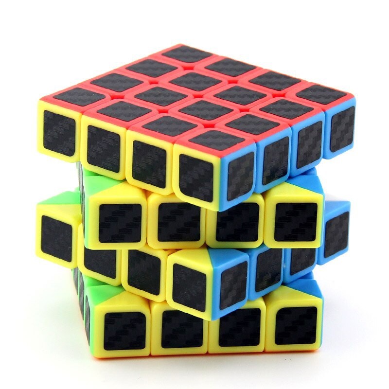 Rubik Carbon MoYu MeiLong 4x4, Đồ chơi trí tuệ Rubik 4x4 tặng kèm chân đế Rubik Moyu